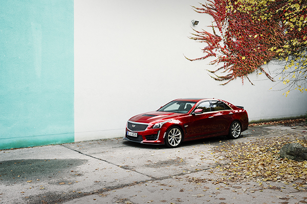 Red Metallic Cadillac.